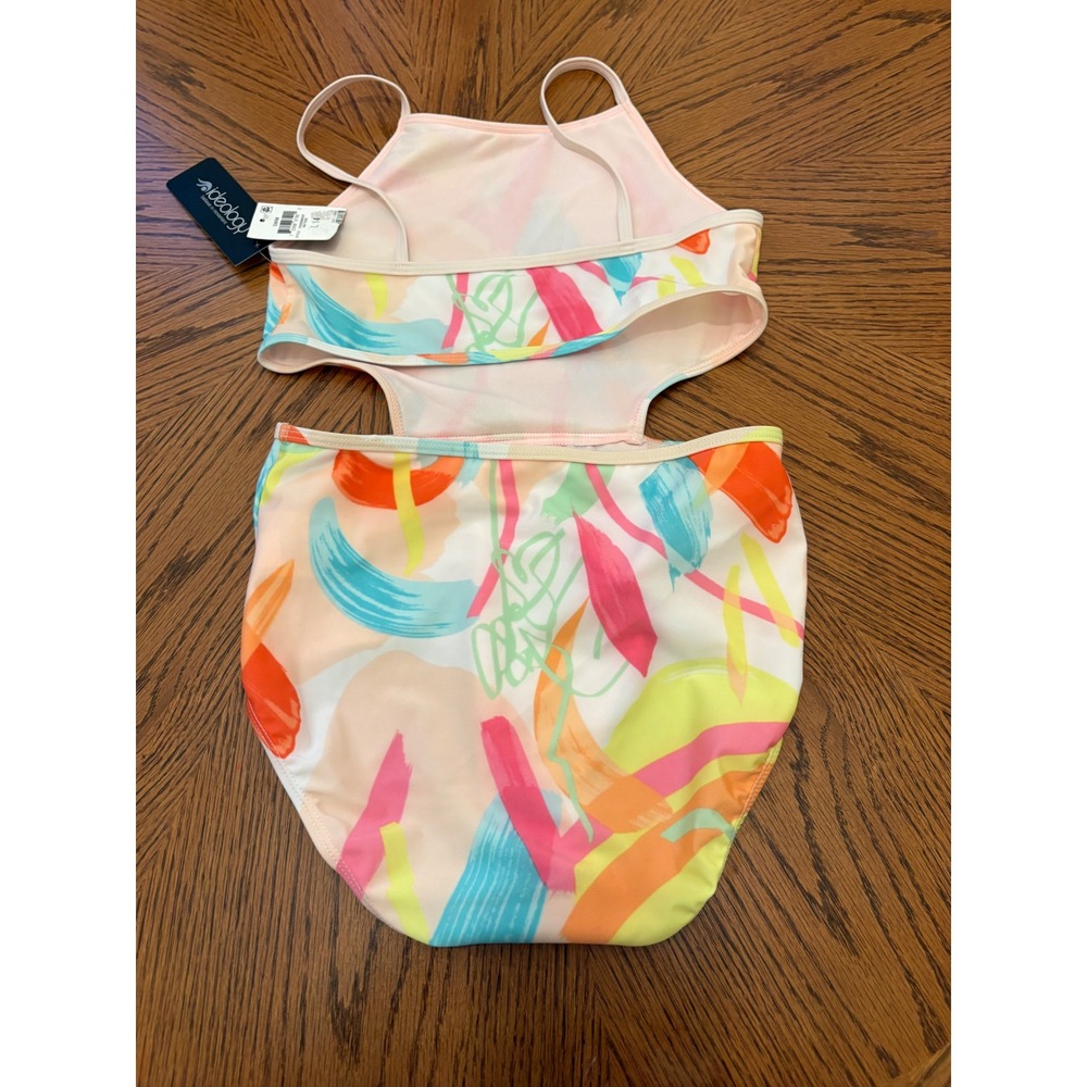 Ideology Swimsuit Kids Size 14 Multicolor Matisse Cutout One Piece Monokini - Picture 7 of 8